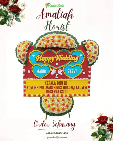 Papan Bunga Pernikahan Palam